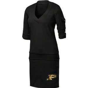 Purdue Boilermakers Womens Black Drop Waist Dress  Sports 
