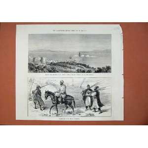    Tangier Bay Ship Aurora Firing 1873 People Morocco