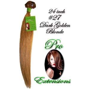  Remi Clip Hair Extensions 24  #27 Dark Golden Blonde 