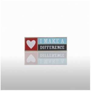  Lapel Pin   I Make a Difference   Heart
