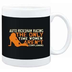Mug Black  Auto Rickshaw Racing  THE ONLY TIME WOMEN ARENÂ´T 