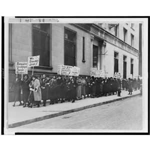  Women, unemployed and single, in job demand parade 1933 