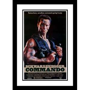 Commando 32x45 Framed and Double Matted Movie Poster   Style B   1985 