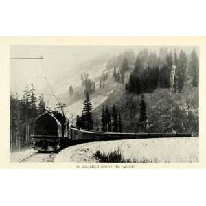  1923 Print Antique Electric Train Railway Pulleys Cascade Rocky 