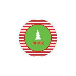  personalized christmas tree holiday plate (style 2p)