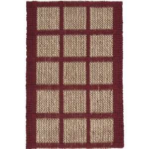  Surya Country Jutes Red Natural Geometric Boxes 