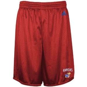  adidas Kansas Jayhawks Red Basic Mesh Shorts Sports 