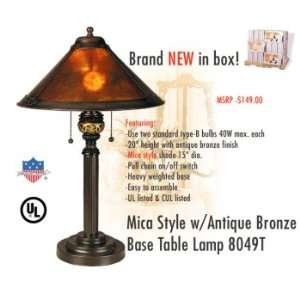  American Lighting 8049T Mica Style w/ Antique Bronze Base 