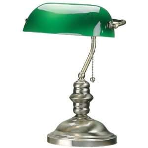  New Bankers Lamp Antique Brass 14.5H Desk Lamp