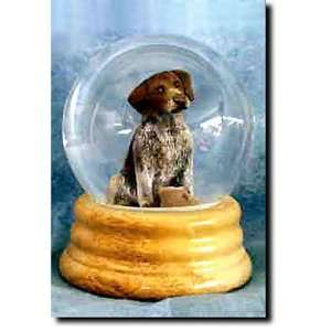    German Wirehaired Pointer Musical Snow Globe
