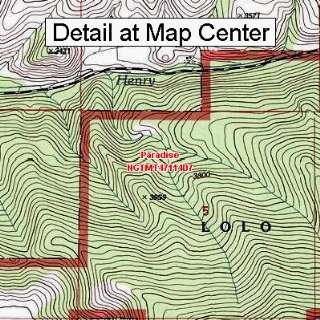   Topographic Quadrangle Map   Paradise, Montana (Folded/Waterproof