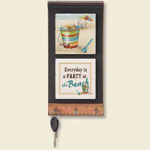  Everyday is a Party at the Beach Wood and Tile Leash Key 