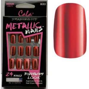  Cala Smashing Hip Metallic Nails   Metallic Red (Medium 