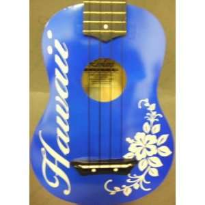  Leolani Blue Hawaii Hibiscus Soprano Ukulele Musical Instruments