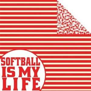  Sports Girls Rule Double Sided Cardstock 12X12 Softball; 25 Items 