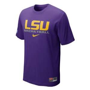 LSU Tigers Nike 2011 2012 Purple Official Basketball Practice T Shirt 