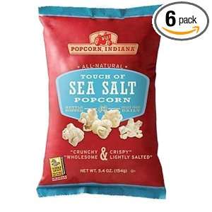 Popcorn Indiana Sea Salt, 5.4 Ounce (Pack of 6)  Grocery 