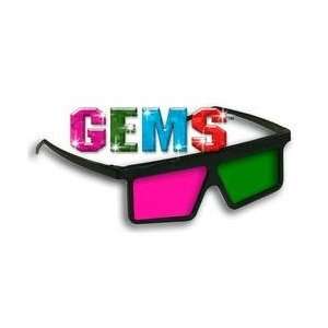   GEMS Magenta / Green Plastic 3D Glasses GEMS (R) GEMS (R) Electronics