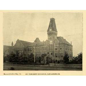  1898 Print St. Vincent Boys College Los Angeles Loyola 