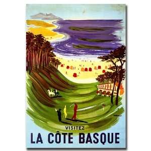 Best Quality La Cote Basque by Villemont Gallery Wrapped 24x32 Canvas 