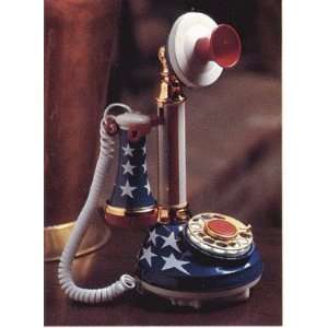    Stars and Stripes Rotary Candlestick Telephone