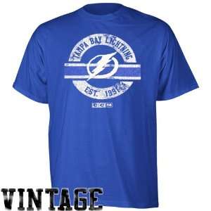  CCM Tampa Bay Lightning Team Classic T Shirt   Royal Blue 