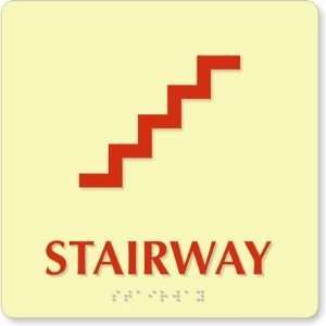  Stairway TactileTouch Glow Sign, 8 x 8
