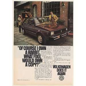  1978 VW Volkswagen Rabbit What Fool Would Own a Copy Print 
