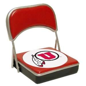  Utah Utes Stadium Chair with Coaster, Set of 2 Sports 
