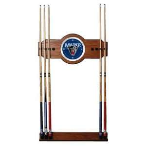  University of Maine Wood and Mirror Wall Cue Rack 