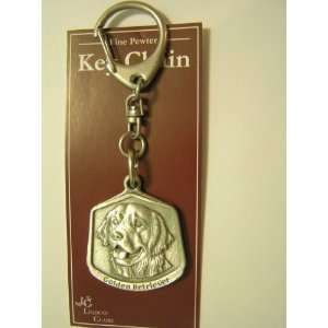  Golden Retriever key chain pewter dog keychain AKC puppy 