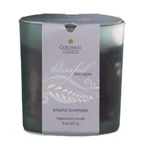   Frosted Oval Blissful Lavender Aromatic Candles 8oz