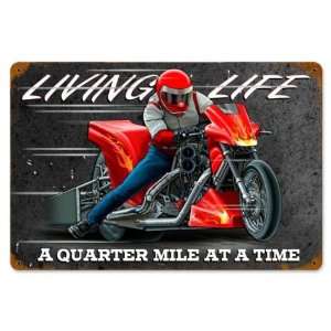   Life Motorcycle Vintage Metal Sign   Garage Art Signs