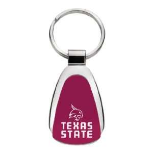 Texas State University   Teardrop Keychain   Burgundy  