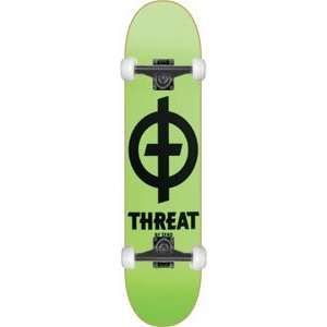  Threat Cast Complete Skateboard   8.37 Green/Black w 
