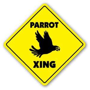   CROSSING   Sign   xing tropical bird macaw gift Patio, Lawn & Garden