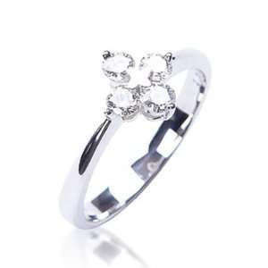   Diamond Ring in 18ct White Gold, Ring Size 7.5 David Ashley Jewelry