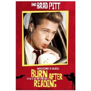  Burn After Reading Brad Pitt Movie Poster Single Sided 