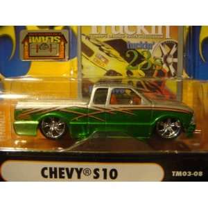  Muscle Machines Truckin issue Chevy S10 Green n Silver 