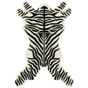  St. Croix Trading Zebra CT22 5 x 8 black Area Rug