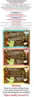 Cute Forest Friends Birthday or Baby Shower Invitations  