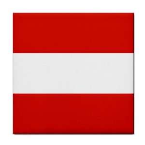Austria Flag Tile Trivet
