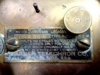 antique DECO TELECHRON~BAKELITE CLOCK ~WORKS  