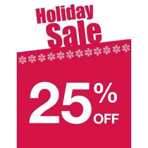  Holiday Sale Red Snowflakes Sign