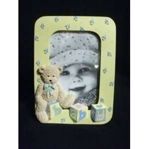  4 x 6 Baby Picture Frame with Teddy Bear & Blocks Baby