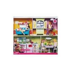  Barbie Furniture & Doll Girfset   4 Rooms Toys & Games