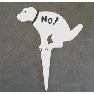 No Poop Cast Iron Dog Yard Sign