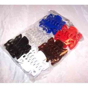   Hair Clips in Red White and Blue and Neutral Colors 
