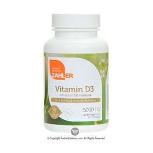 Zahlers Kosher Vitamin D3 5000 IU 250 Capsules Health 