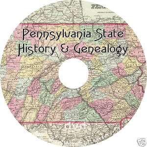 Pennsylvania State History Genealogy {66 Volumes} DVD  